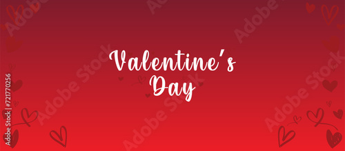 2024 Valentine s Day celebration banner illustration design