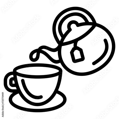 Teapot Cup Icon Element For Design