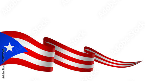 Puerto Rico flag element design national independence day banner ribbon png

