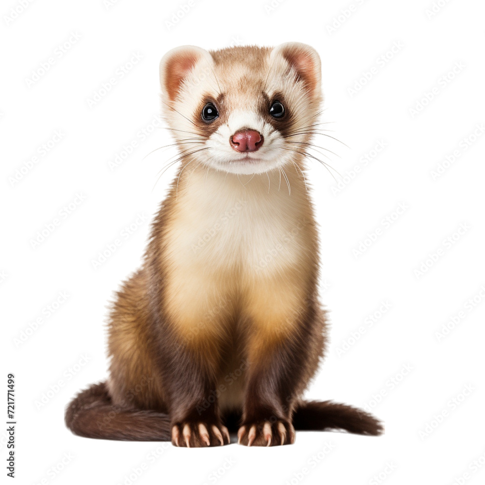 Obraz premium ferret on white background
