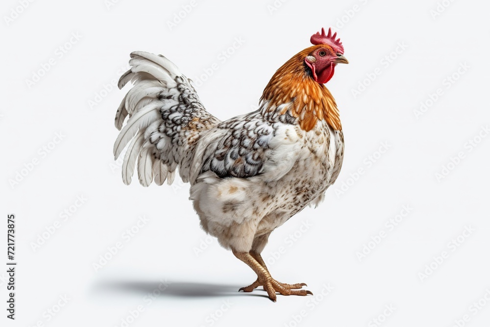 Fototapeta premium Rooster isolated on white background, studio shot