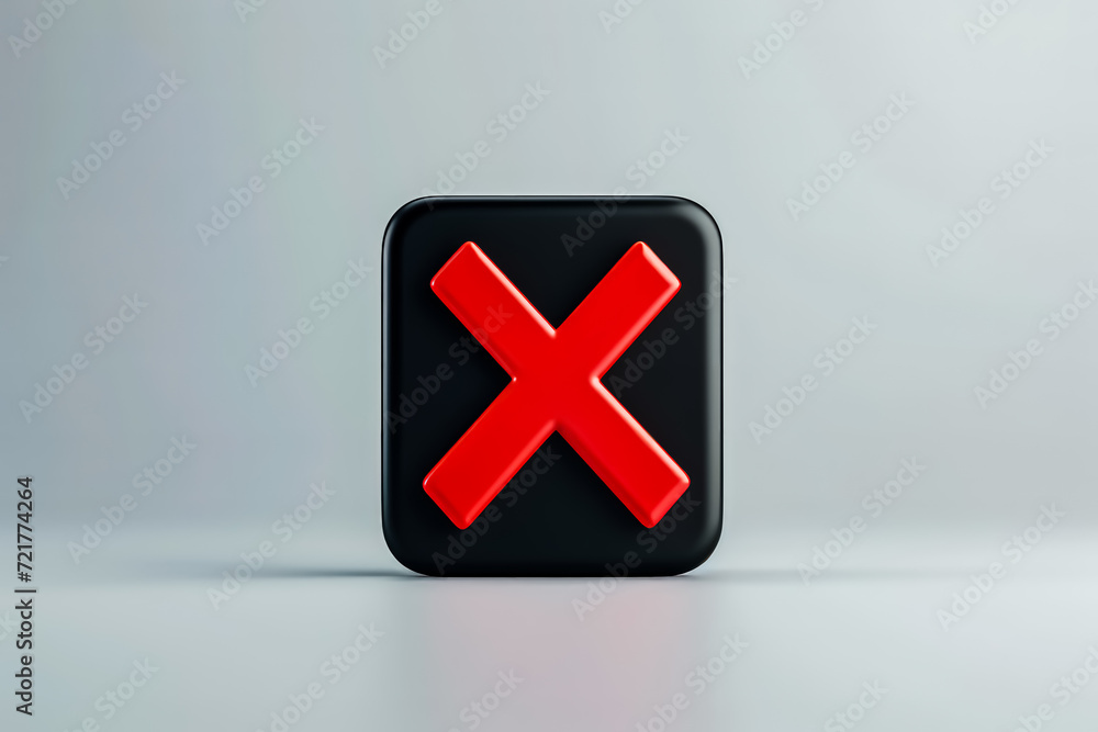 Fototapeta premium Cross on clean background