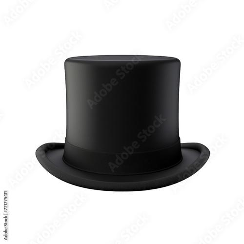 black top hat isolated on white