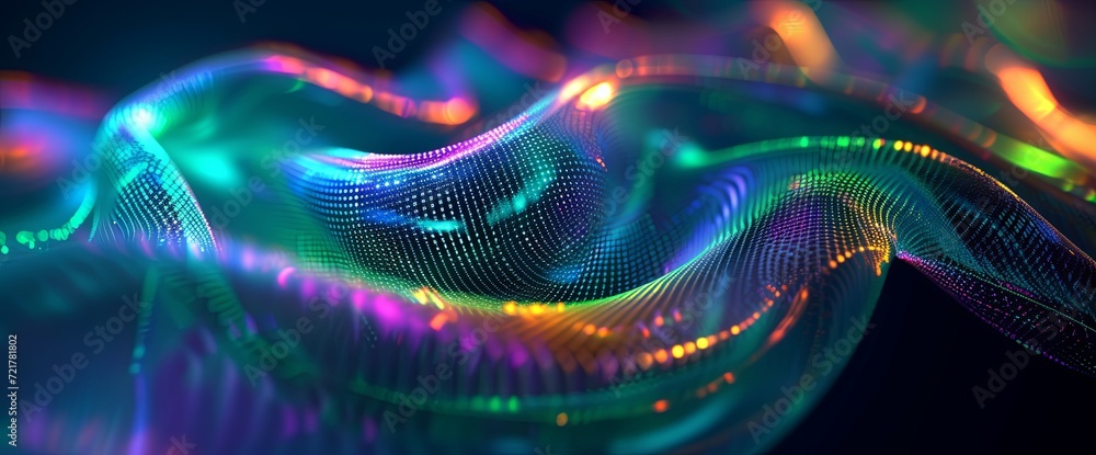 abstract 3d green lights abstract 3d green lights