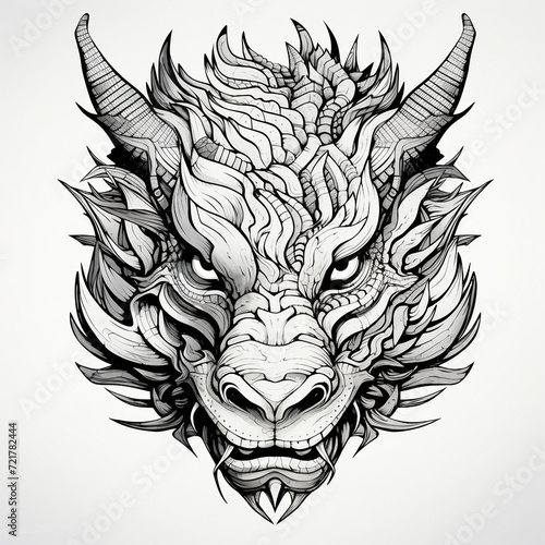 heraldic dragon head photo