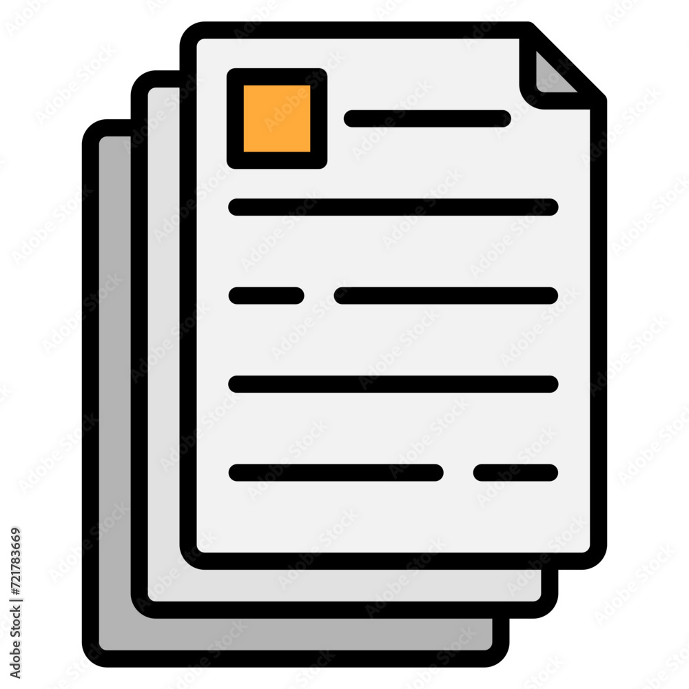 Document Icon Element For Design