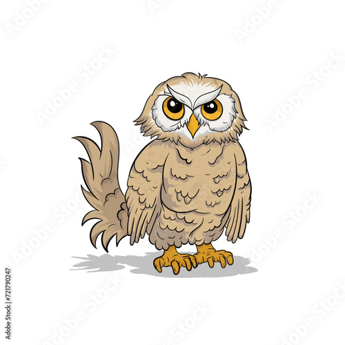 vector owl character mascot illustration