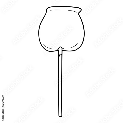 sweet candy apple illustration outline isolated vector