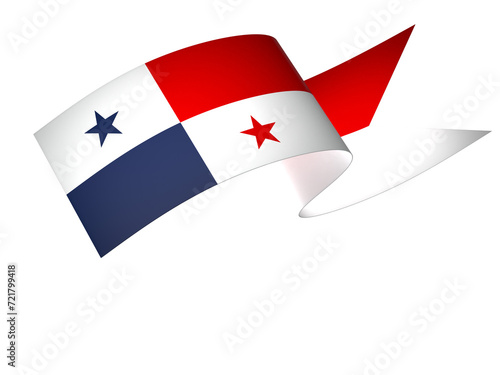 Panama flag element design national independence day banner ribbon png 