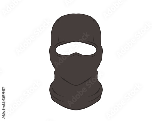 Black balaclava mask isolated 