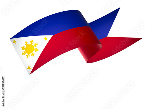 Philippines flag element design national independence day banner ribbon png 