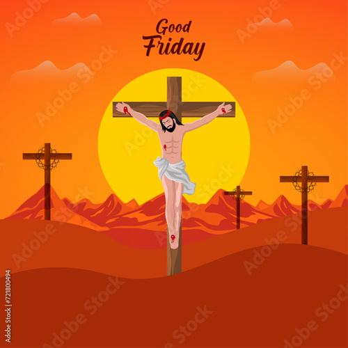 Good Friday Creative Illustration ad 
