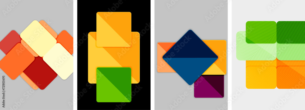 Set of geometric abstract poster backgrounds. Vector illustration For Wallpaper, Banner, Background, Card, Book Illustration, landing page Set of geometric abstract poster backgrounds. Vector illustration For Wallpaper, Banner, Background, Card, Book Illustration, landing page