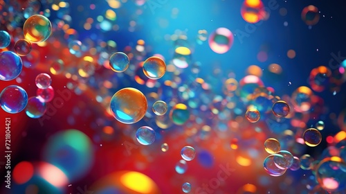Abstract Colorful Flying Bubbles Background. Bubble, Wallpaper, Rainbow 