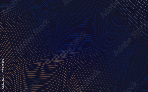 Abstract technology with dynamic wavy lines background illustration in minimalist style