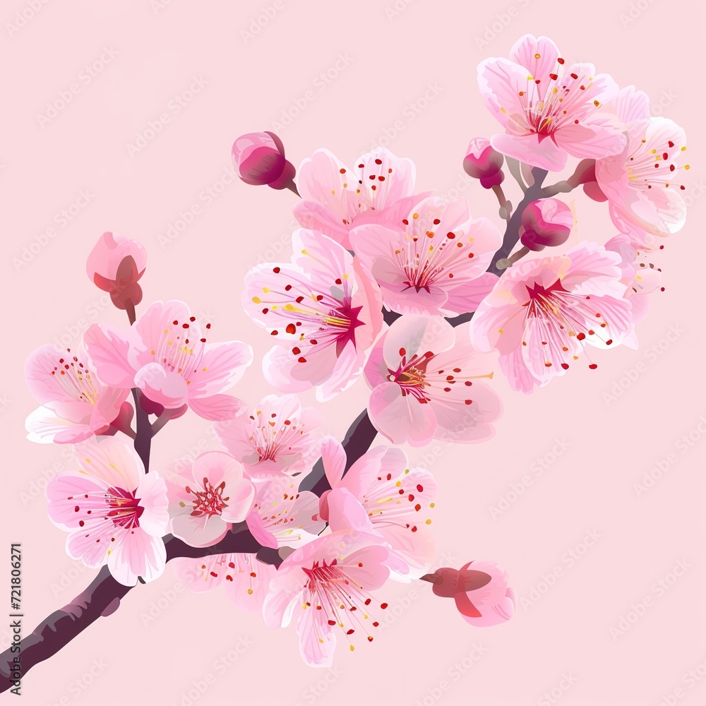 Pink flowers of a geranium on white background, photo manipulation ,generative ai