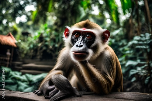 portrait of a macaque