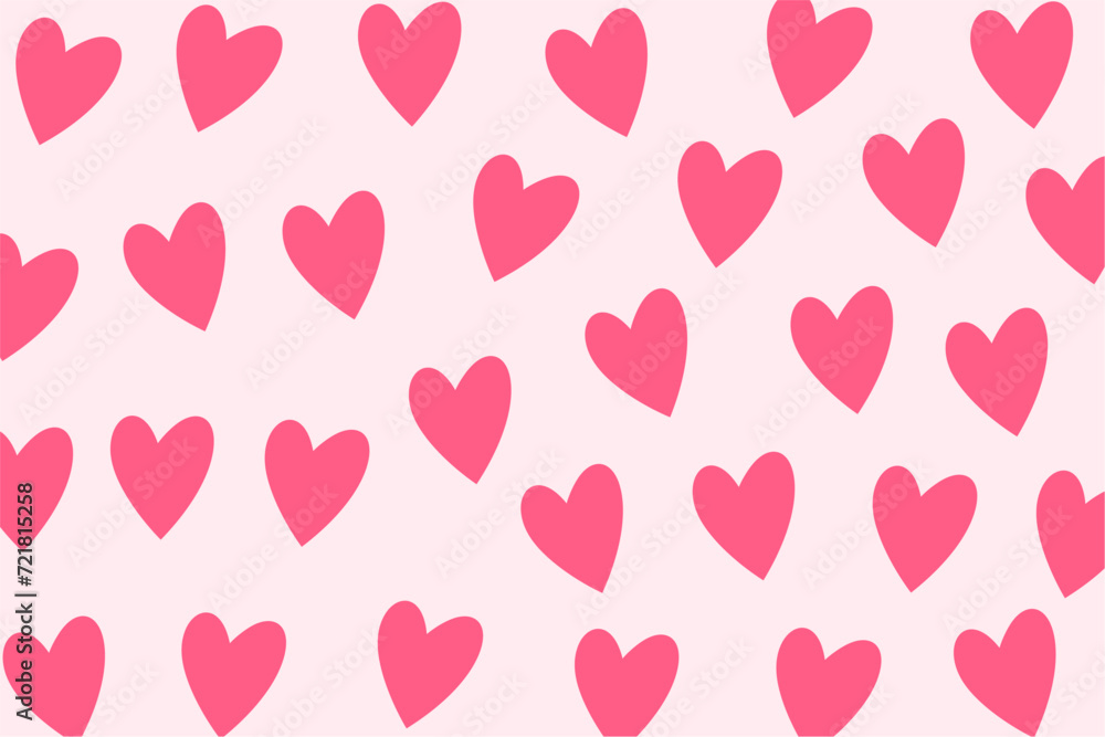 flat style romantic love heart pattern backdrop design