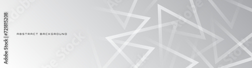 3D white geometric abstract background overlap layer on bright space with lines shapes decoration. Modern graphic design element triangles style concept for banner, flyer, card, cover, or brochure