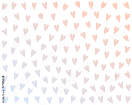 flat style cute love heart pattern for wrapping paper design