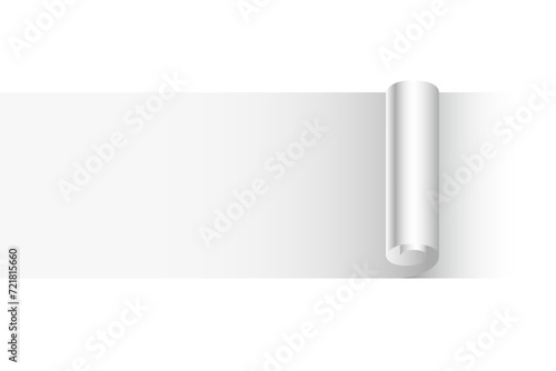3d style empty paper rolled sheet template design