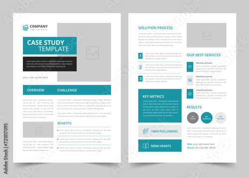 Case Study Flyer Template, Corporate Modern Business Double Side Flyer, and Poster Template print ready