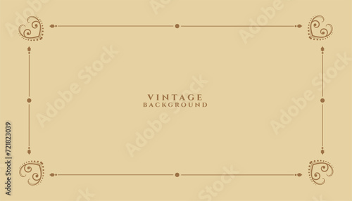 minimal style vintage frame background design