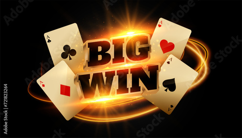poker gambling ace card dark banner play and win big prize