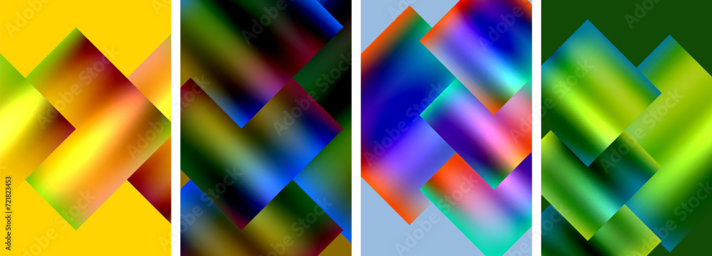 Colorful metal square abstract poster backgrounds Colorful metal square abstract poster backgrounds