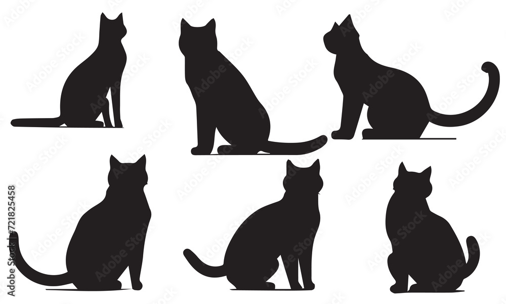 set of black cats