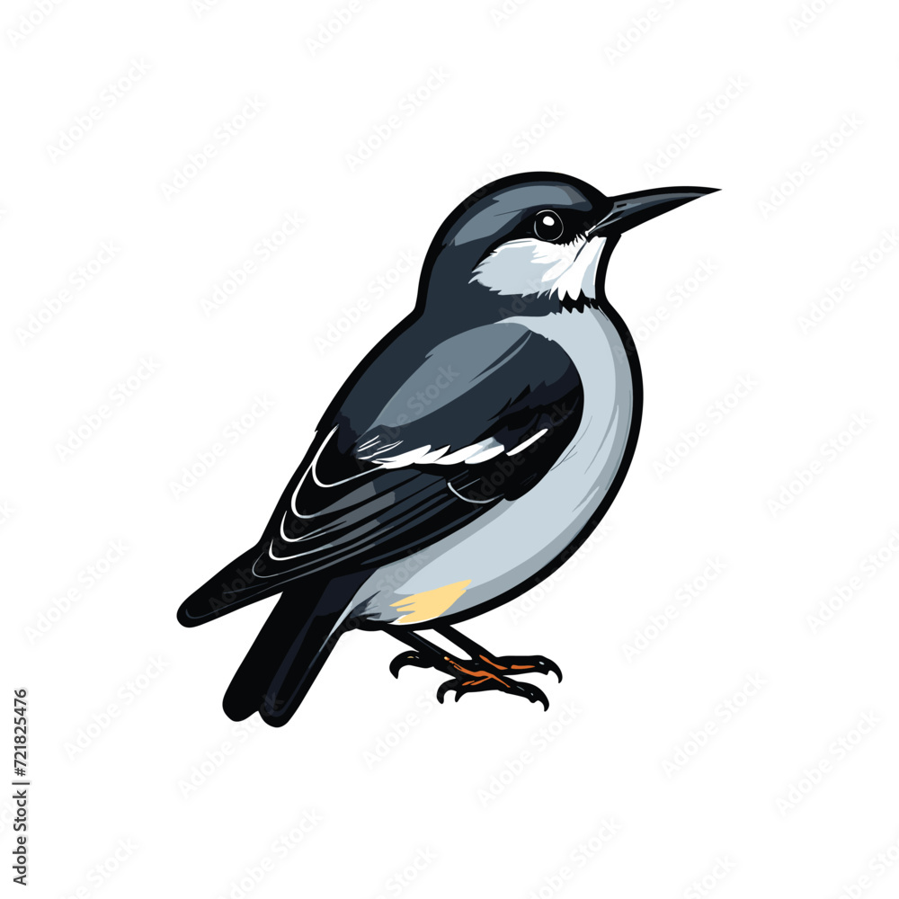 Obraz premium vector beautiful bird flat design .