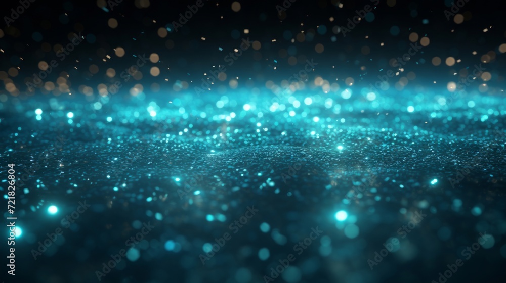 Digital illustration of sparkling blue particles, ideal for tech and futuristic designs. Digital illustration of sparkling blue particles, ideal for tech and futuristic designs.