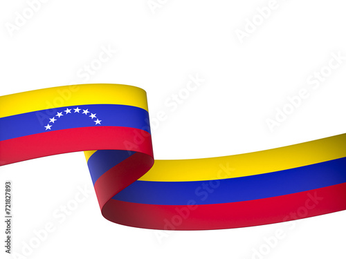 Venezuela flag element design national independence day banner ribbon png
