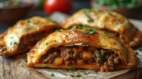 Beef Empanadas - Food photography for blog post Generative AI