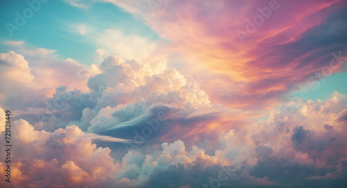 パステルカラーの美しい雲 photo