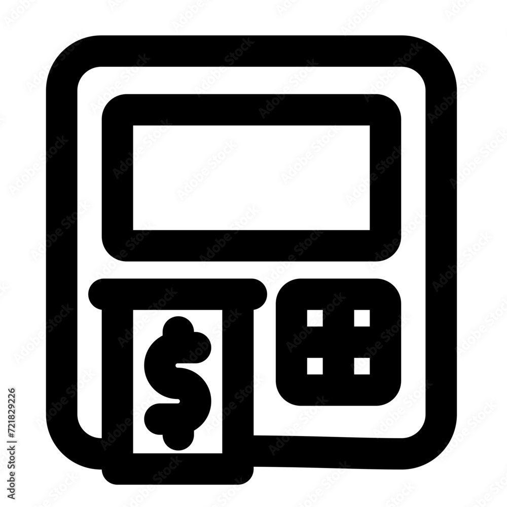 atm icon, object simple line icon atm icon, object simple line icon