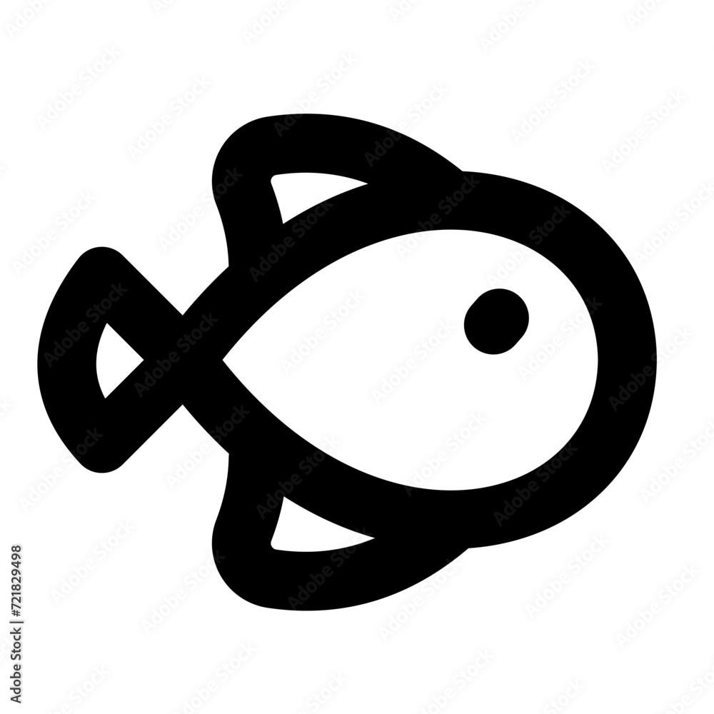 fish icon, animal simple line icon fish icon, animal simple line icon