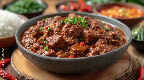 Image of Delicious Beef Rendang Generative AI