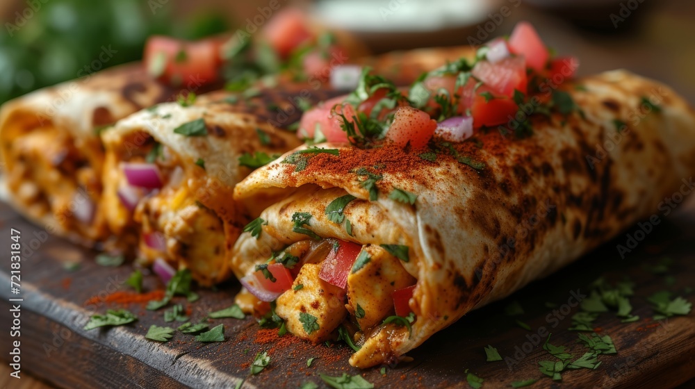 Chicken Chimichangas - Mouthwatering Mexican Cuisine Generative AI Chicken Chimichangas - Mouthwatering Mexican Cuisine Generative AI