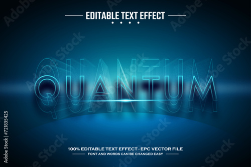 Quantum 3D editable text effect template