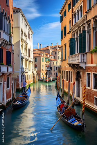 Scenic Beauty of Venice: A Glimpse into the City's Historic Canals and Colorful Architecture © Carolyn