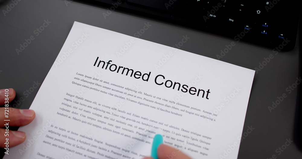 Obraz premium Medical Waiver Consent Form