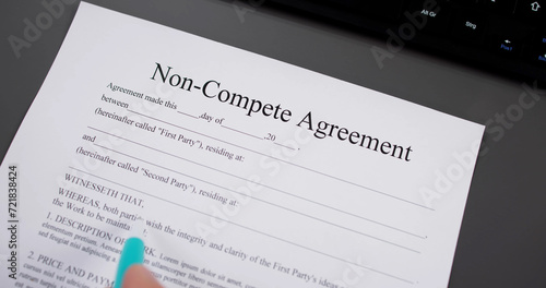 Valokuva Non Compete Agreement. Business Competition Contract