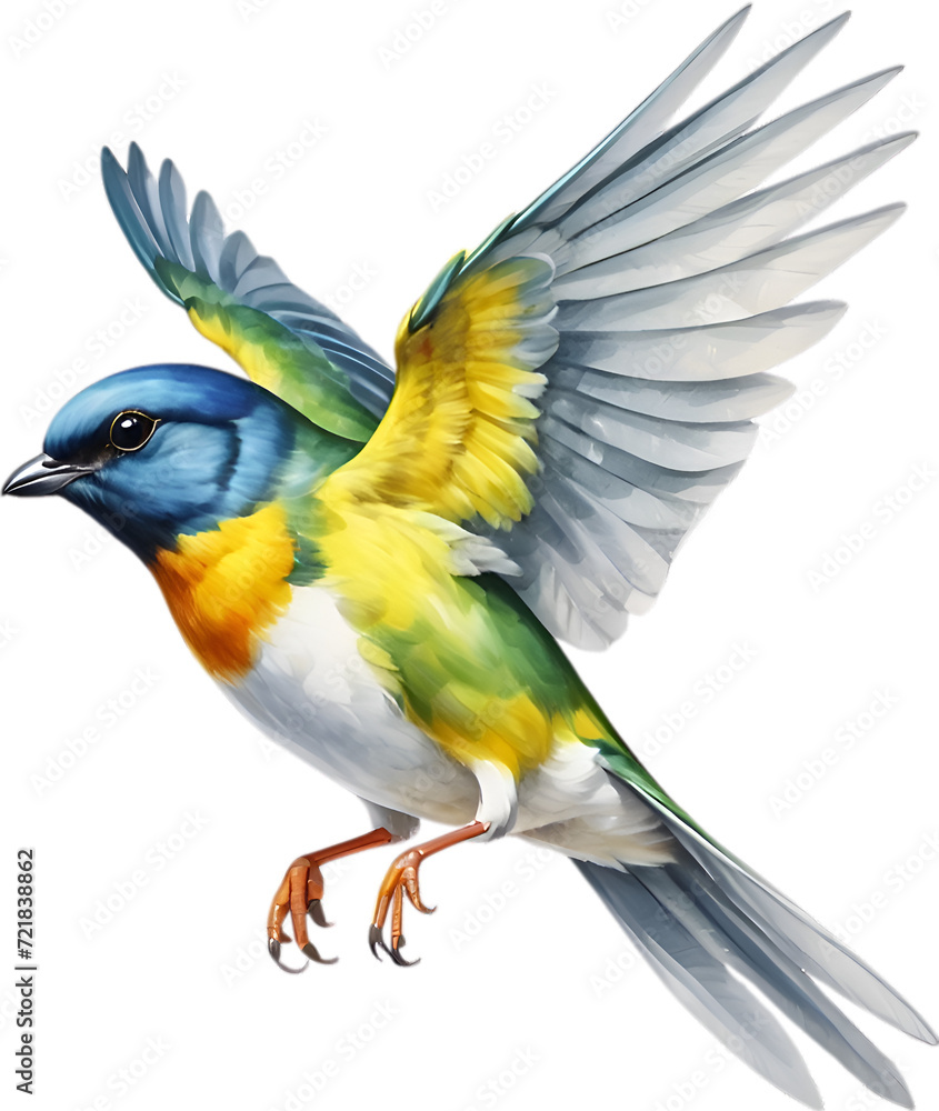 Fototapeta premium Close-up image of a Tropical parula bird. 