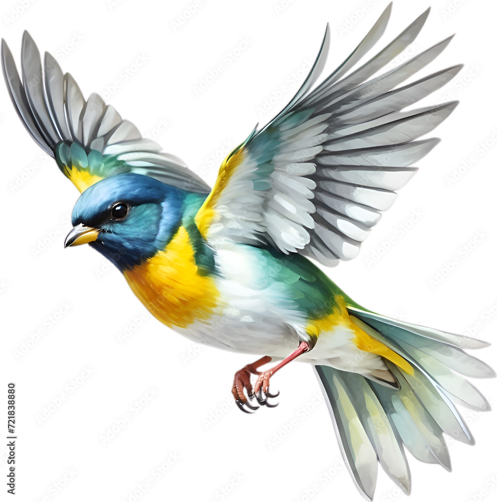 Obraz premium Close-up image of a Tropical parula bird. 