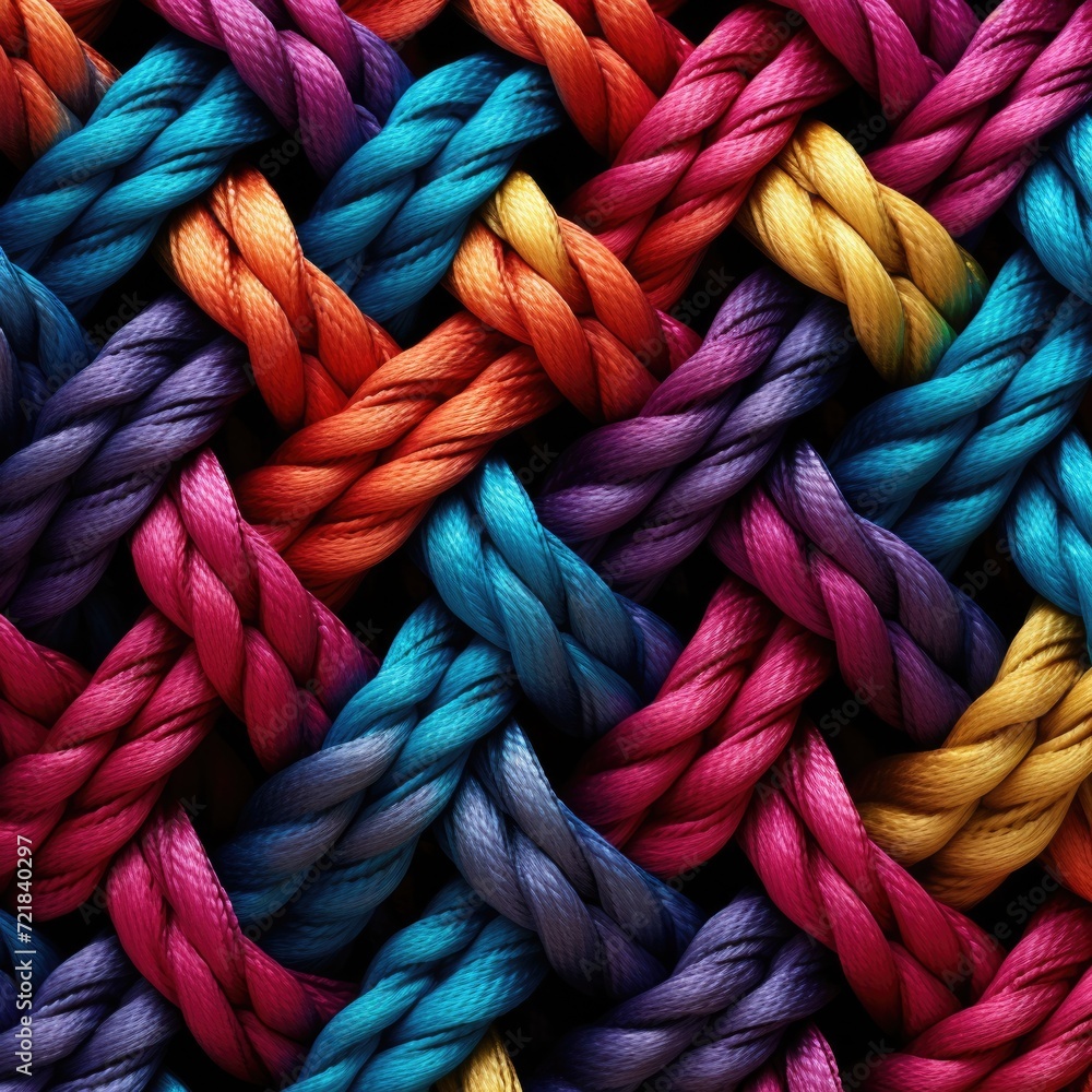 Itertwined ropes colorful pattern