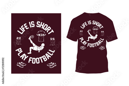 Play football, typography graphic design, for t-shirt prints, vector illustration