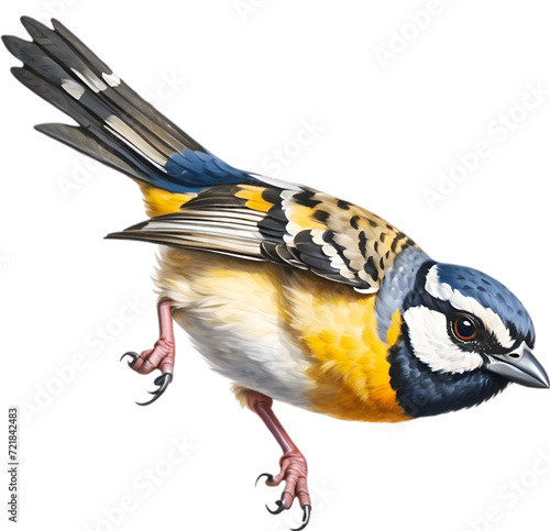 Close-up image of a Spotted pardalote bird. 