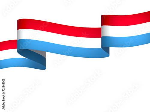 Luxembourg flag element design national independence day banner ribbon png 