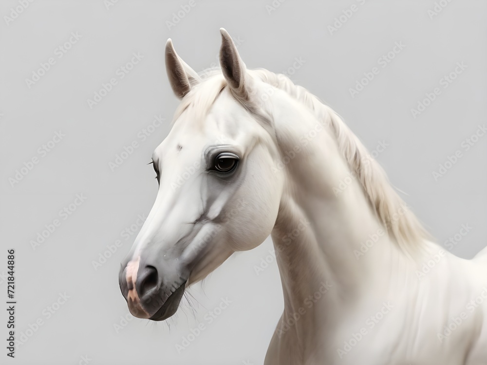 white horse portrait,generative ai